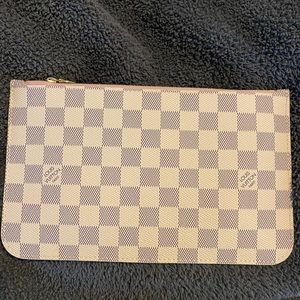 Louis Vuitton Rose Ballerine Damier Azur Pouch